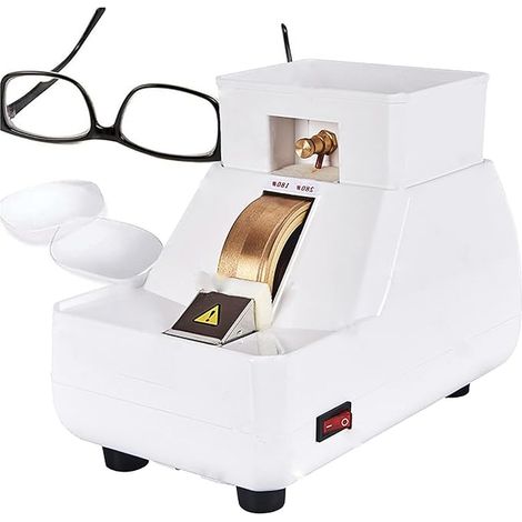 Macchina professionale per la lucidatura di occhiali, affilatura manuale dei bordi delle lenti ottiche, ideale per la molatura di scanalature e la lavorazione di precisione delle lenti.