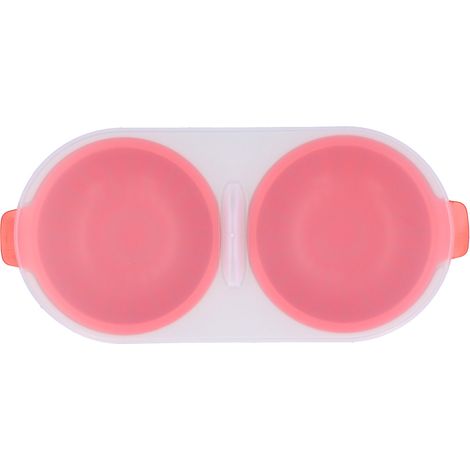 Cuiseur à œufs micro-ondes, bol à œufs à la coque, qualité alimentaire, cuiseur vapeur pour œufs, pour cuisine, maison, restaurant, rouge-orange (1/5)