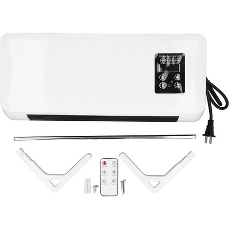 Ortviai Chauffage mural électrique avec écran tactile, 2 modes (chaud/frais), 110 V, pour bureau ou chambre