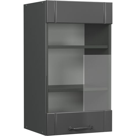 Küchenglasschrank Fame-Line, Dunkelgrau, 40 cm, Vicco (1/5)