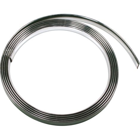 Profilo adesivo cromato - 4 m - 21 mm (1/2)