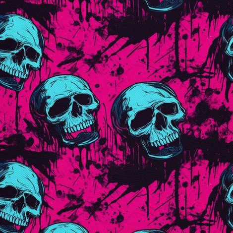 Tela decorativa para exteriores Oxford - Motivo de calavera I DX4746 (1/5)
