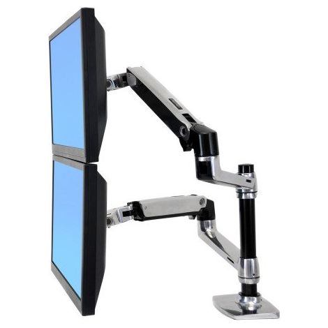 Bras support deux écrans Ergotron LX (1/2)