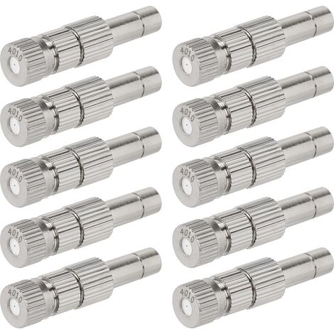 Lot de 10 Buses Brumisation Basse Pression 0,8 mm en Céramique, Laiton avec Filtre pour Connecteur 6 - 0,4 (1/5)