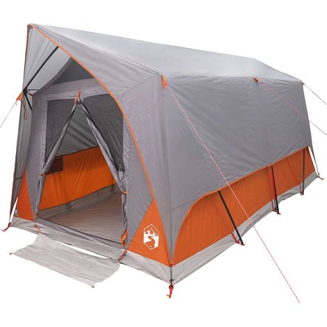 Tienda de campaña tipo túnel Gris y naranja 8 personas