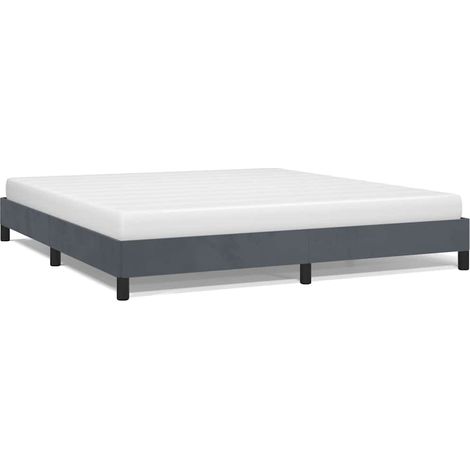 Maison Exclusive - Struttura letto senza Materasso Grigio Scuro 193x203 cm matrimoniale Velluto (1/5)