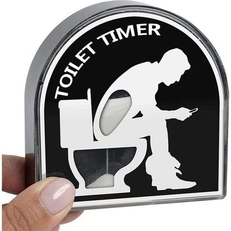 5-Minute Bathroom Hourglass – Fun timer made of glass and colored sand, trendy decorative accessory for the bathroom & original gift (1/5)