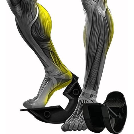Mécanisme à ressort pour la traction des chevilles et des mollets avec repose-pieds, adapté pour détendre les muscles du talon, du pied et du mollet, et pour étirer et détendre les muscles. (1/5)