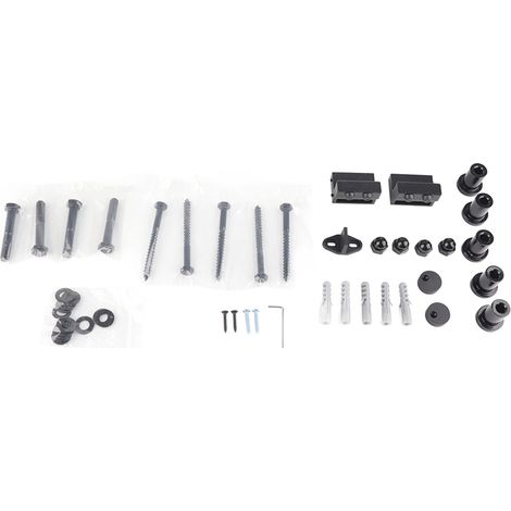 Kit per porta scorrevole a scomparsa Premium in fibra di carbonio nera - Sistema di binari da 2 m per porta singola fino a 220 libbre (1/4)