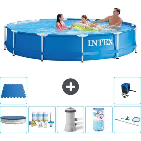 Intex Piscina con struttura Rotonda - 366x76 cm - 7-pezzi S31622 (1/5)