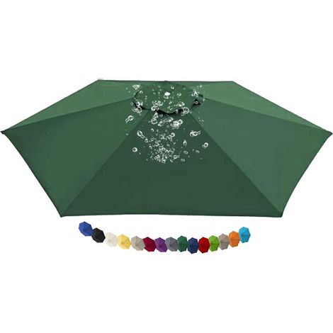 Tissu de Remplacement pour Parasol Déporté Toile de Rechange pour Parasol, Bâche de Remplacement pour Parasol Déporté, pour Terrasse Jardin Piscine(N7,9.8 FT 300cm 6 Ribs)