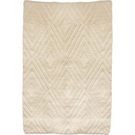 Tapis Déco à Motifs "Graphica" 120x170cm Blanc (1/5)