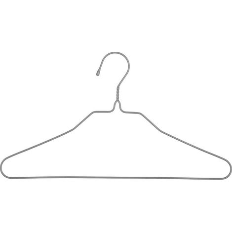 5Five Simply Smart – Lot de 10 cintres en métal fin 39 cm – Design anti-glisse gris clair – Pour vêtements délicats et chemises – Optimisation de l'espace (1/5)