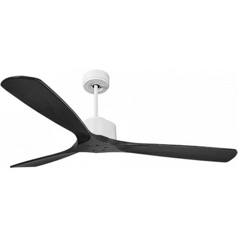 Modulo de KlassFan - Super destratificateur et ventilateur DC 166 cm Blanc pales bois noir sans Lumière  30 à 60 m²