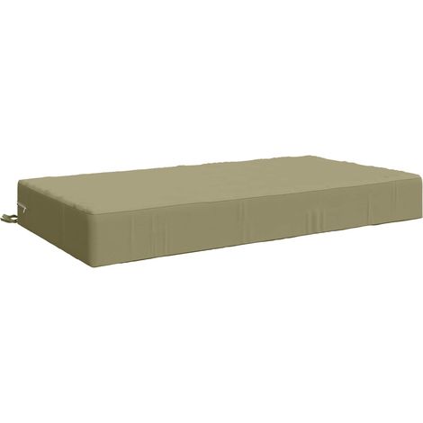 Coussin pour palette d'assise extérieur et intérieur déhoussable vert clair 120 x 60 x 15 cm (1/5)