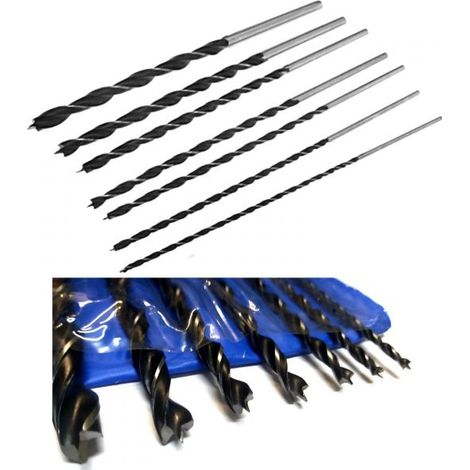 kit 7 PCS 300 mm X legno in Acciaio al Carbonio Kit di Punte Extra Long Brad Point (1/5)