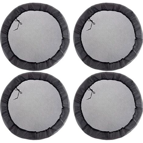 80cm Housse en maille pour baril de pluie, filet avec cordon de serrage pour seau de collecte d'eau ,Housse de barils de pluie anti-poussière pour cour, porches extérieurs, pelouses, jardins(4 article (1/4)