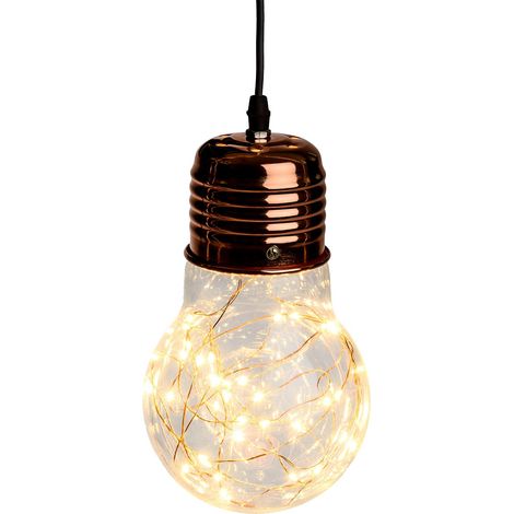 Lampada in vetro decorativa per interno ed esterno con nanoled color bianco caldo. (1/2)