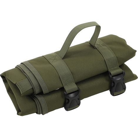 Tapis de plage imperméable portable en nylon 900D, doux et confortable pour pique-nique et camping, vert avec œillets métalliques (1/5)