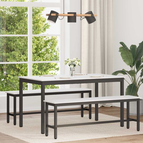 vidaXL Table de salle à manger / Table de repas Blanc 140 x 80 x 75 cm (1/5)