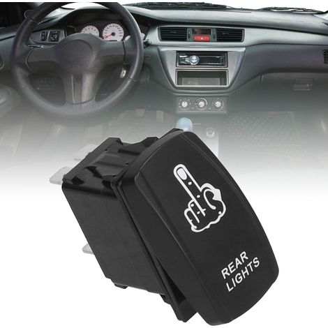 LED-Bootsförmiger Auto-Umbauschalter, Scheinwerferschalter für Yachten und Wohnmobile, Kippschalter, Fingertyp 12-24V, paarweise erhältlich. (1/5)