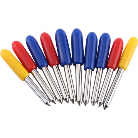 Lame de découpe pour traceur avec insert en carbure, adaptée à la découpe de pièces en vinyle (pack mixte). (1/2)