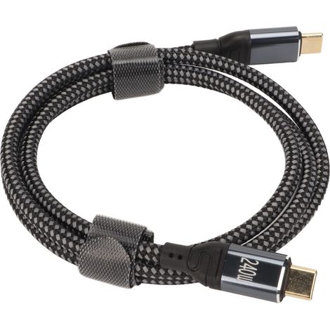Câble USB C Mâle-Mâle 240W PD, 480 Mbps USB 2.0 pour Transfert Rapide, 1 mètre (1/5)