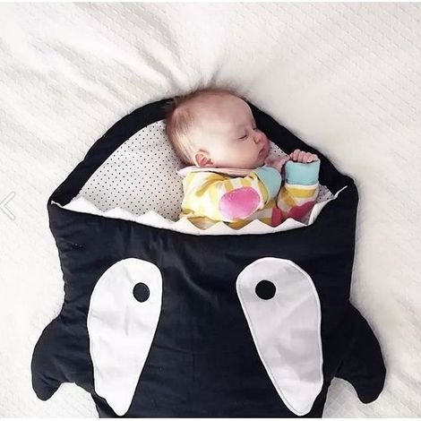 bébé sac de couchage Requin GIGOTEUSE - DOUILLETTE - TURBULETTE Noir (1/3)