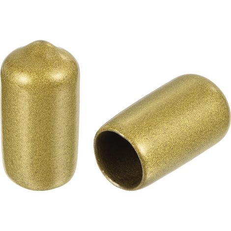100pcs Embouts en Caoutchouc 11 mm ID pour Tube Métallique Or (1/5)