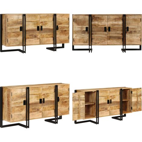 Buffet Bois de manguier massif 150x40x80 cm - Buffet En Bois - Meuble De Rangement - Mobilier Intérieur - Buffet Design - Buffet Moderne - Home & Living