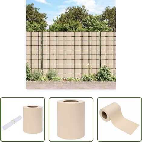 Clôture - Écran d'intimité de jardin PVC 70x0,19 m Crème (1/5)