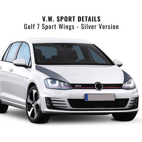 Stripes Strisce Sagomate per Cofano Golf 7 - Colore: ARGENTO