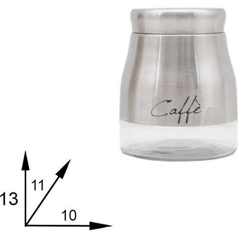 Barattolo cucina in vetro contenitori barattoli contenitore porta caffè in acciaio inox (1/4)