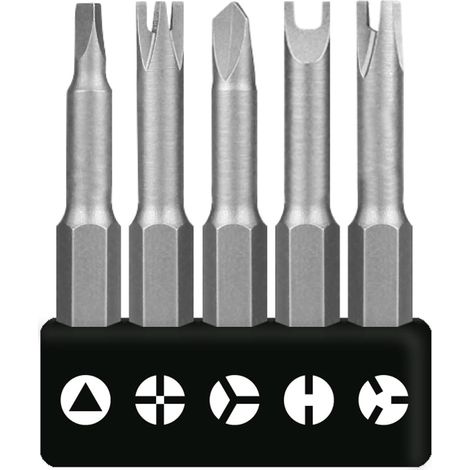 5-Teiliges Speziell Geformtes Schraubendreher-Set, Spezial Bit Set, Dreieck Schraubendreher, Spezial Schraubendreher, Spezial-Förmige Schraubendreher Set 50mm (5)