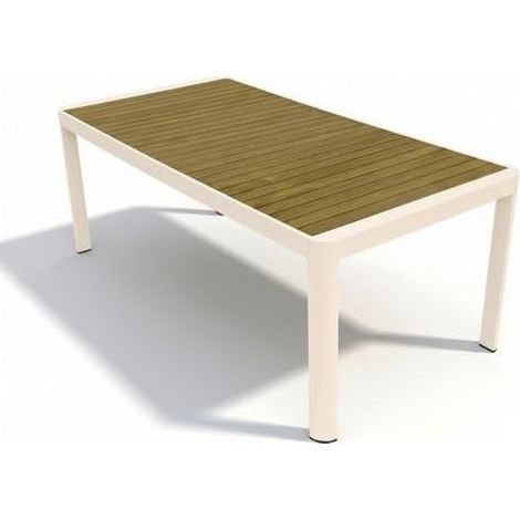 Table Extensible d'extérieur en Aluminium crème 75 x 240 x 90 cm (1/2)