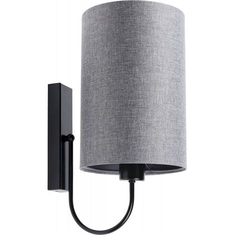 Applique Marengo - Tissu graphite gris anthracite, intérieur noir, pietement noir (1/5)