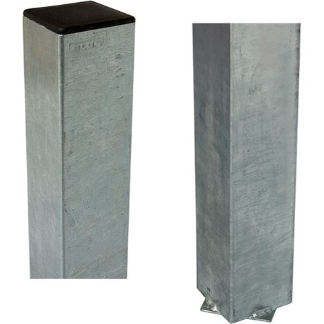 Stahlpfosten verzinkt, quadratisch 8x8x236cm - Einbetonieren