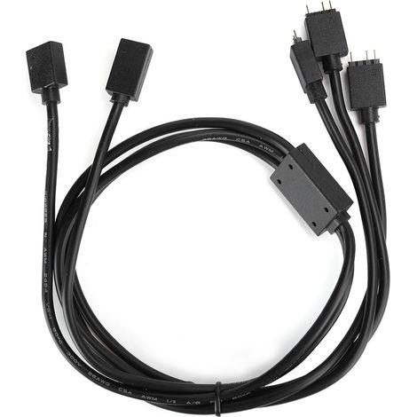 Câble répartiteur ARGB 3 broches 5 V, câble adaptateur pour ventilateur, câble connecteur pour bande LED, fil ARGB 1 vers 3