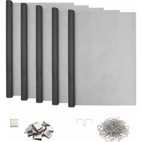 Cubierta de eje de luz con clips 5 uds. 70 x 190 cm Gris vidaXL