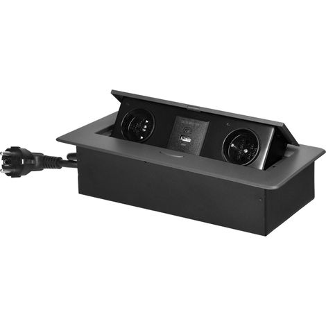 Orno Enchufe USB integrado grafito diseño minimalista