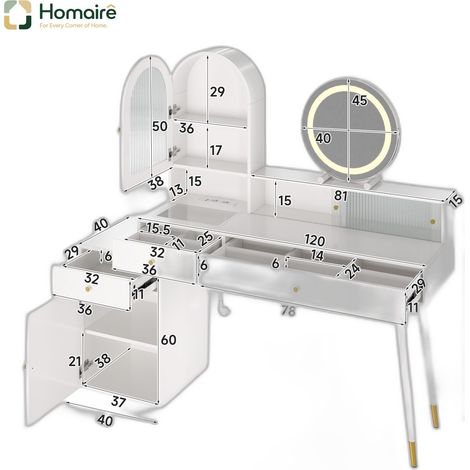 Flur- Garderobenschrank weiß aus MDF 140 x 40 x 140 cm HOMAIRE (1/5)
