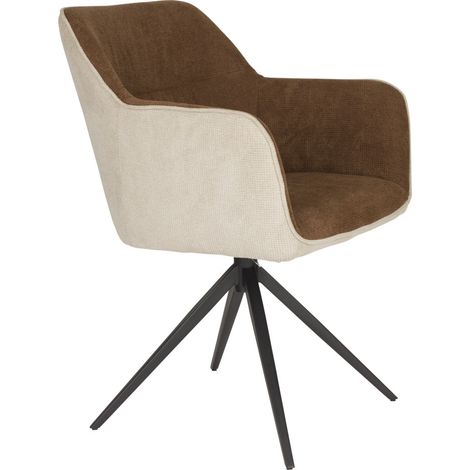 Fauteuil design, Fauteuil vintage Daley Marron en Polyester, BOITE A DESIGN (1/5)