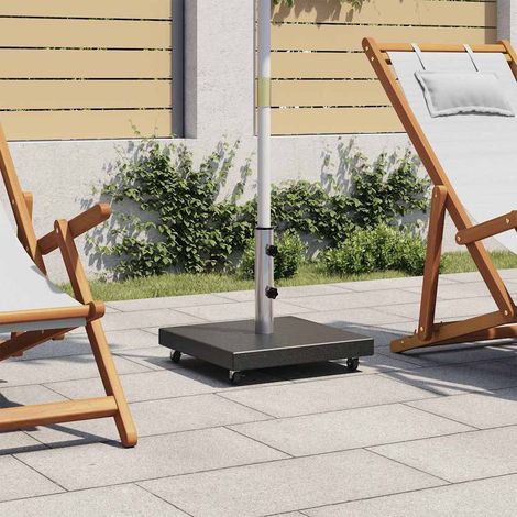Socle de parasol Granite 30 kg Carré Noir (1/5)