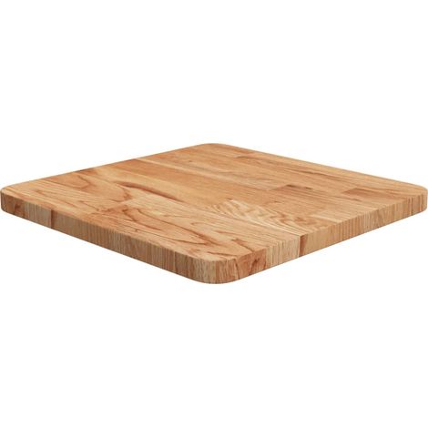 Tischplatte Quadratisch Hellbraun 40x40x2,5cm Behandelte Eiche