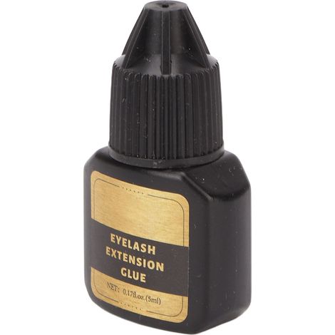 Colle pour extensions de cils 5 ml (pour auto-application), colle noire à séchage rapide (3 à 5 secondes), inodore. (1/5)
