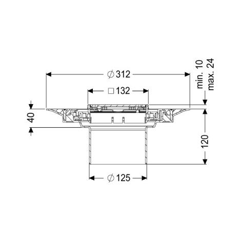 KESSEL-Rehausse Variofix - Grille design Slot, V2A, Lock & Lift, K 3, 48619