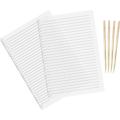 Set of 2 straight line stencils - 28 cm - A4 stencil for line drawing - Lettering guide - Transparent ruler - Writing tool with pen for straight writing
