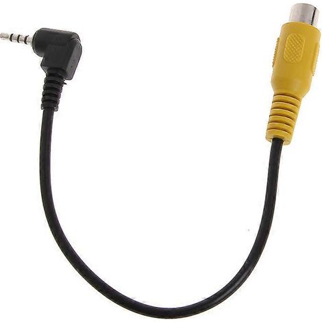 Câble convertisseur vidéo stéréo mâle 2,5 mm vers RCA femelle, compatible GPS, noir. (1/5)
