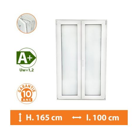 Fenêtre 2 Vantaux Blanc - H.165 x l.100 cm (1/5)