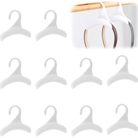 10 Pièces Tringle à VêTements pour Sacs à Main, Plastique Crochet Sac à Main Penderie, Sacs Crochet pour Ranger sur des Antidérapant,Blanc (1/5)